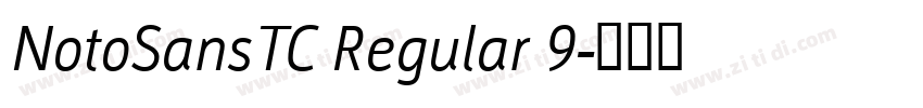 NotoSansTC Regular 9字体转换